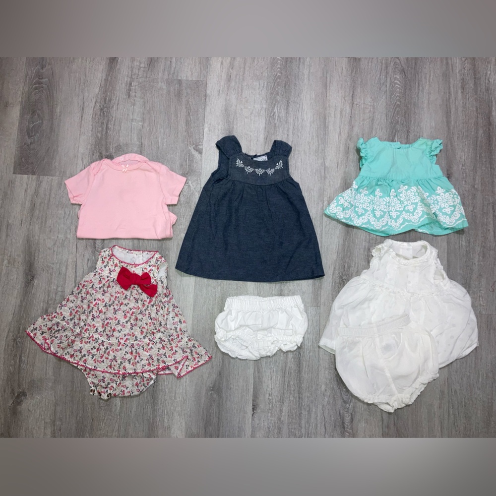 0-3 Month Newborn Baby Girl Bundle Lot- 7 Piece Bundle